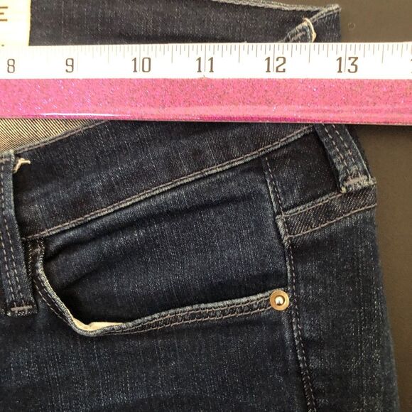 FRAME DENIM LE SKINNY DE JEANNE SIZE 24 BLUE DISTRESSED - Picture 6 of 10